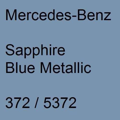 Mercedes-Benz, Sapphire Blue Metallic, 372 / 5372.